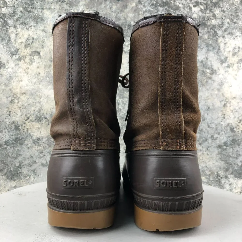 Sorel Men's Size 11 Kaufman Canada Ice Pac Wool Lined Lace-Up Winter Boots FAIR